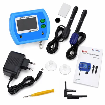 Produktbild von Wassertester Messgerät, pH-Wert Messgerät mit hoher Genauigkeit, Echtzeit-Wasseranalyse für Aquarium, Hydrokultur, Labor, Lebensmittel & Trinkwasser