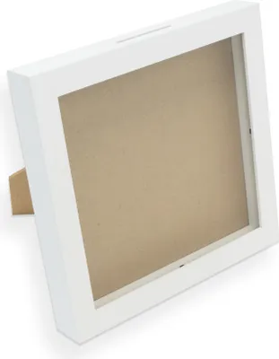 Produktbild von itenga Bilderrahmen Geldgeschenk Spardose, weißer Rahmen, 20,0 x 20,0 cm