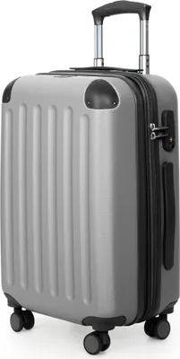 Image de HAUPTSTADTKOFFER - Spree - Bagage à main avec extension, valise sur roulettes, trolley avion valise rigide Hand Luggage TSA, 55 cm, Cabin Bag max 42 litres,Argent