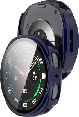 Produktbild von Schutzhülle mit Glas für Samsung Galaxy Watch 8 40 mm, Bizon Case Watch Adamo, Blau