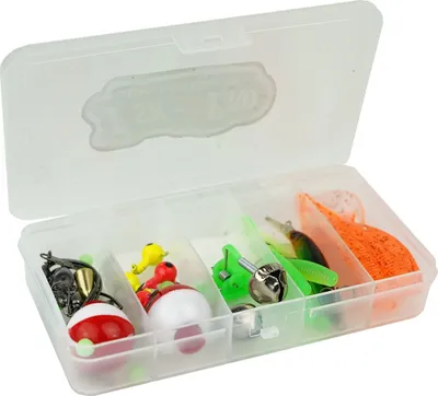 Produktbild von Fish-Xpro - Raubfisch Zubehörset 47-teilig - inkl. Aufbewahrungsbox - Kunstköder - Softbaits - Wirbel - Angelbleie - Angelhaken - Angelzubehör - Tacklebox