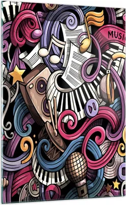 Produktbild von Bilder auf glas - Einteilig - Graffiti modern - 70x100cm - Glasbilder - Wandbilder - Bilder - zum Aufhängen bereit - Wanddekoration aus Glas - Glas Bilder - Wandbild auf Glas - GPA70x100-4015