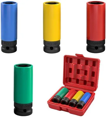 Productafbeelding van 4-Delige Slagmoerdopjes Set - Voor Banden en Velgen, 1/2 Inch