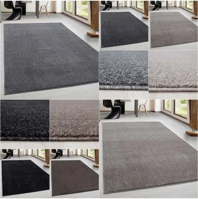 Produktbild von Kurzflor Gabbeh Optik Wohnzimmerteppich Flachflor Teppich Einfarbig 7 Farben, Farbe:Beige, Grösse: 160 cm Rund