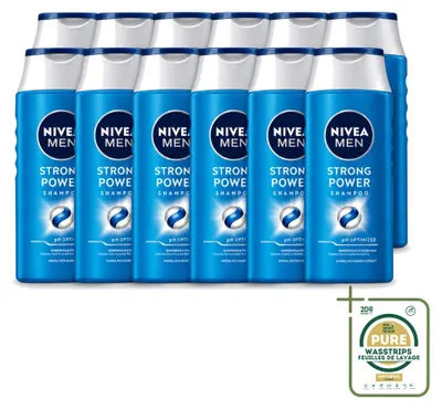Image de 12 x Shampooing NIVEA MEN Strong Power - 250 ml - Pack de 12