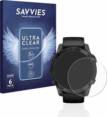 Produktbild von 6x Für Garmin Epix Pro (Gen 2) (47 mm) Schutzfolie Savvies Displayschutz Display Schutz Folie Klar Transparent