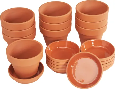 Produktbild von VBS Terrakotta-Topf mit Untersetzer 10 Paar Ø 6 cm