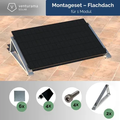 Produktbild von Flachdach-Aufständerung - "Flat-Flex"-Set - für 1 x PV-Modul