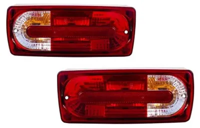 Immagine prodotto di Fari posteriori per Mercedes Classe G W463 G55, design 89-15, rossi e trasparenti.