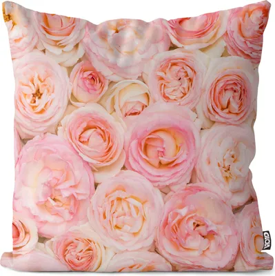 Produktbild von VOID Rosa Rosen Hochzeit Feier Blumen Kissenbezug Kissenhülle Polyester wasserfest Outdoor Indoor