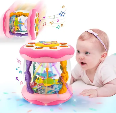 Zdjęcie produktu dla Zabawki dla niemowląt od 1 do 2 lat z muzyką i światłem - Muzyczne zabawki Montessori dla niemowląt w wieku 6-9 miesięcy - Zabawki dla dzieci uczących się raczkować - Nauka przez zabawę
