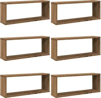 Produktbild von Wandregale 6 Stk. Artisan-Eiche 60x15x23 cm Holzwerkstoff