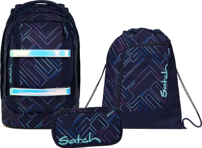 Produktbild von Satch Pack Purple Laser Schulrucksack Set 3tlg.