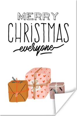 Produktbild von MuchoWow® Poster Sprichwörter - Zitate - 'Frohe Weihnachten' 120x180 cm - Kunstposter