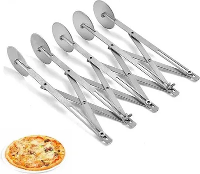 Produktbild von Famanu Pizzaschneider mit verstellbarem Schneideabstand - Edelstahl