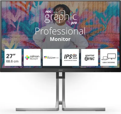 Image de AOC 68,6cm (27")  Q27U3CV   16:09 HDMI+DP+USB-C IPS black