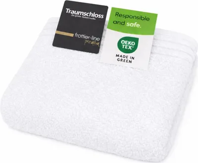 Produktbild von Traumschloss Frottier-Line Premium Handtuch 50 x 100 cm weiß 100% ägäische Baumwolle mit 600g/m²