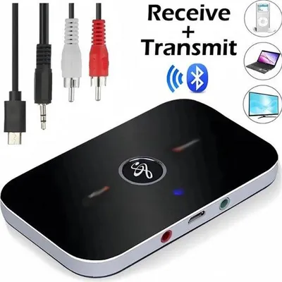 Image de Adaptateur Bluetooth 2-en-1, adaptateur émetteur audio sans fil 3,5 mm