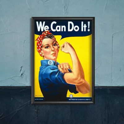 Produktbild von Poster - Canvas - Leinwand - 42 cm x 59,4 cm - arbeitende Frau