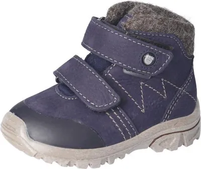 Produktbild von RICOSTA Boots DARIO von PEPINO für die ersten Schritte im Schnee Echtleder/Textil Klettverschluss Warmfutter Jungen see Blau Größe 23