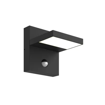 Produktbild von Lucande LED-Außenwandlampe Silvan, anthrazit, Sensor, IP54