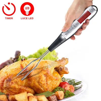 Immagine prodotto di Termometro Digitale da Cucina per Alimenti Sonda con Timer e Luce a LED