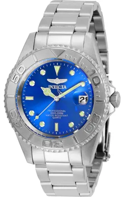 Produktbild von Invicta Pro Diver 29938 Herrenuhr - Quarzwerk - Edelstahl mit blauem Zifferblatt - 38 mm
