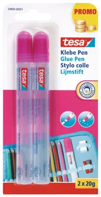 Produktbild von tesa Klebepen "Glue Pen" lösemittelfrei zufällige Farbe 2 x 20 g