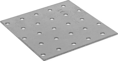 Immagine prodotto di Domax PP35  Piastra forata con connettori piatti zincati 100x100x2 mm, 20 pezzi