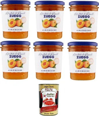 Produktbild von Zuegg I Frutteti di Oswald Zuegg Aprikosen, 6x320g + e Italian Gourmet Polpa 400g