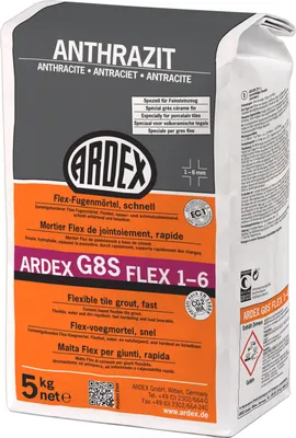 Produktbild von ARDEX G8S Flex-Fugenmörtel Anthrazit 5kg Beutel