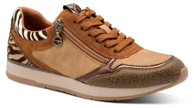 Zdjęcie produktu dla Brązowe sznurowane trampki Tamaris w rozmiarze 36