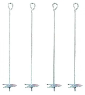 Produktbild von Sturmanker 4er Set aus Stahl 80 cm Länge 14 cm Teller-Ø für Reviereinrichtungen