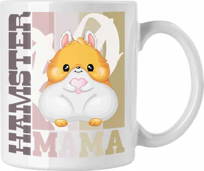 Produktbild von Trendation - Hamster Mama Tasse Geschenk für Hamster Besitzerin Spruch Geschenkidee (Weiß)