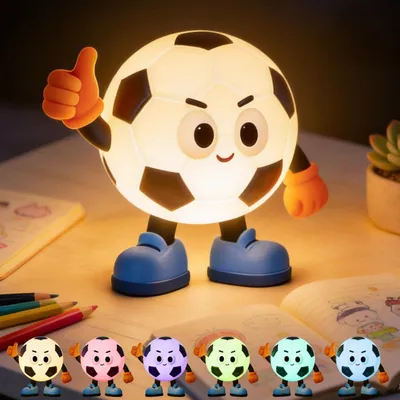 Obrázek produktu pro Silikonová lampa ve tvaru fotbalového míče - dekorativní osvětlení