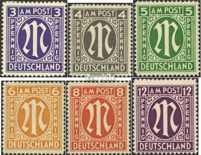 Produktbild von Briefmarken Bizone (Alliierte Besetzung) 1945 Mi 10-15 (kompl.Ausg.) postfrisch AM-Post