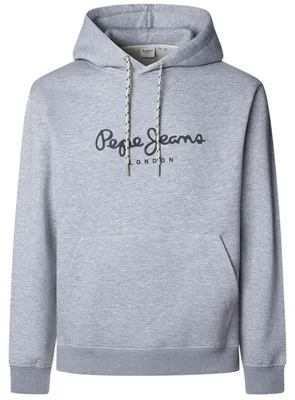 Produktbild von Graues Herren-Sweatshirt mit Kapuze aus nachhaltiger Baumwolle