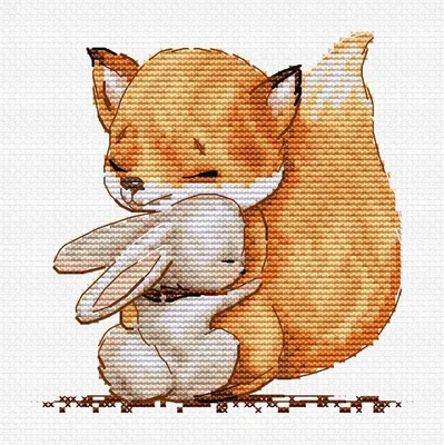 Produktbild von HobbyJobby Kreuzstich Stickpackung "Meine Freude", Zählmuster, 12x12cm