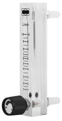 Durchflussmesser 1-10 L/min, Gas-Durchflussmesser mit Regelventil