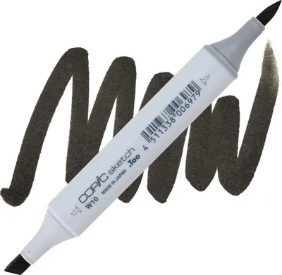 Obrázok produktu pre COPIC Sketch obojstranný štetec a dláto, W10 Teplá sivá 10
