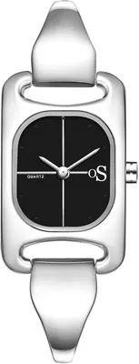 Produktbild von Damen Uhr Rechteckig Analog Quarz 3ATM wasserdicht Metallarmband Silber Minimalistisch Elegant Leicht Casual Business Damenuhr stilvoll