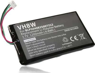 Produktbild von vhbw Akku kompatibel mit Falk F12 3rd Edition, F8, F5 Europe, F5, F10 3rd Edition, F10, F12 GPS Navigation Navi (1200 mAh, 3,7 V, Li-Polymer)