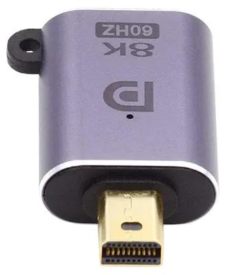 Produktbild von 8K 60 Hz Mini DisplayPort 1.4 auf DisplayPort (DP) Adapter, Stecker auf Buchse, für Ultra HD 4K 144 Hz