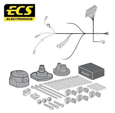 Produktbild von ECS VW-106-B1 Elektrosatz Anhängerkupplung E-Satz für VW Caddy III Kombi (2KB, 2KJ, 2CB, 2CJ) Anhängevorrichtung