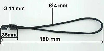 Produktbild von 200 Stück Spannfix Planenspanner 18 cm, Ø 4 mm Schwarz
