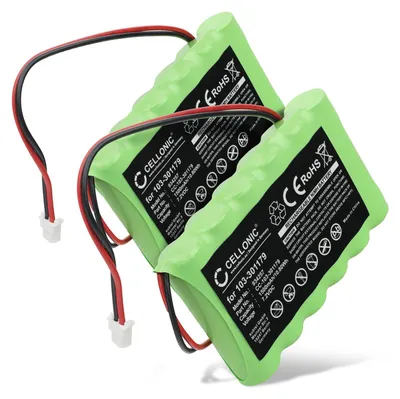Image de CELLONIC 2x Batterie pour Domotique / Smart Home Compatible avec Visonic PowerMaster 30 Control Panel, 103-301179 - (1500mAh, 7.2V)