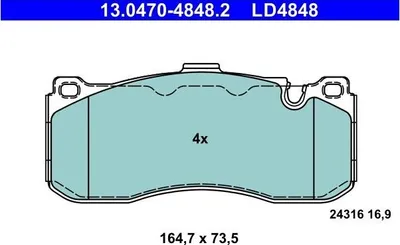 Zdjęcie produktu dla Klocki Hamulcowe Bmw Przód 1/3 1,6-3,0 03-13 Ceramic