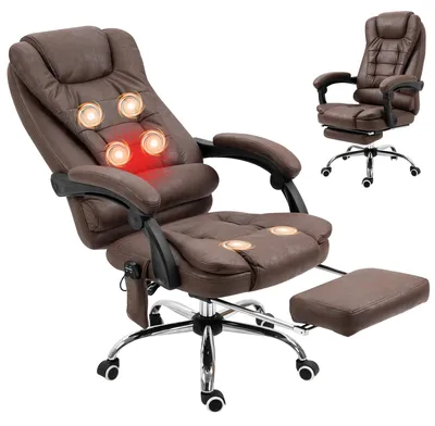 Obrázok produktu pre Masážna kancelárska stolička Vinsetto, ergonomická stolička s funkciou polohovania