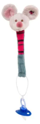 Image de Bukowski Attache tetine souris en peluche