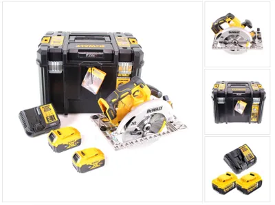 Produktbild von DeWalt DCS 572 P2 Akku Handkreissäge 18V 184 x 16 mm + 2x Akku 5,0 Ah + Ladegerät + T-STAK